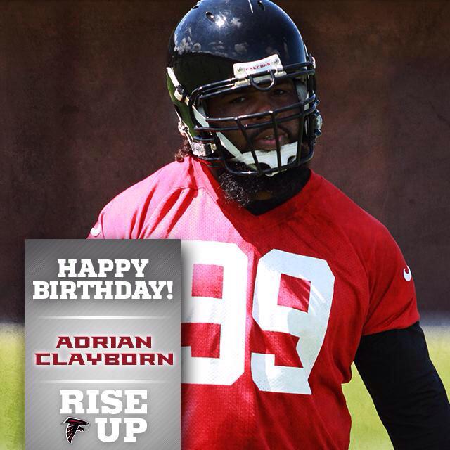 Join us in wishing a happy birthday to DE Adrian Clayborn ( ! Photo: 