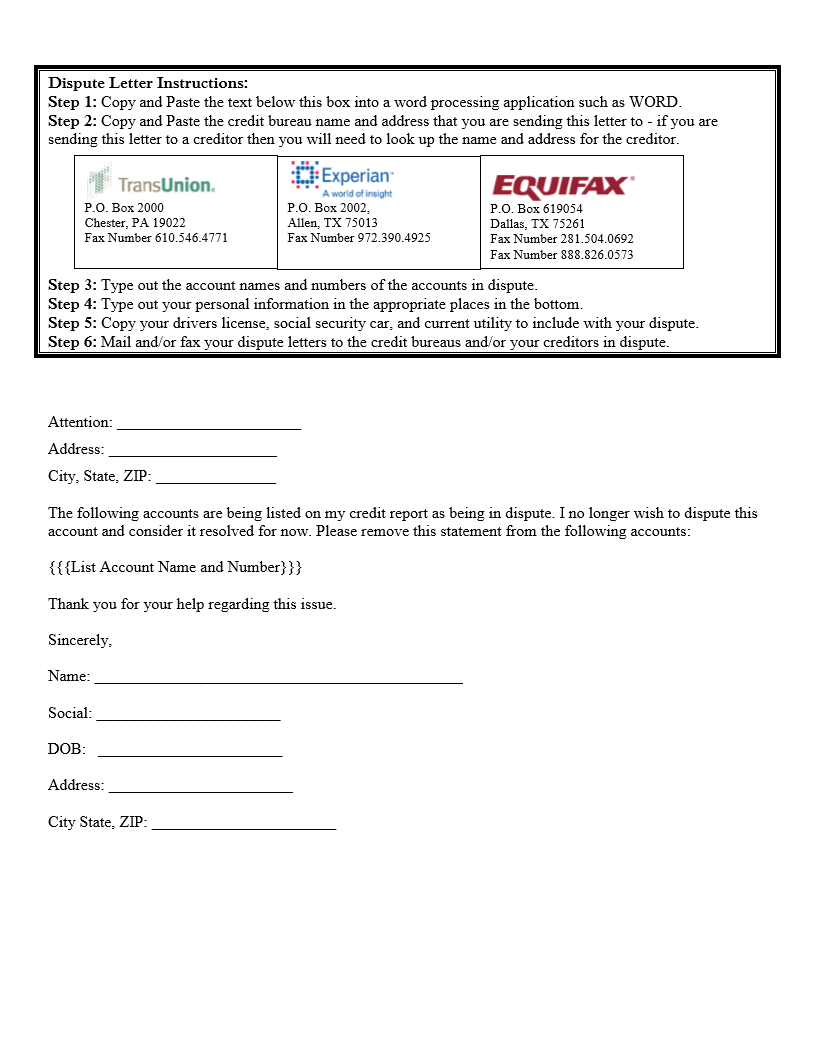 CustomCreditSol's tweet image. FREE DIY Credit Repair Tools: "Removing Accounts in Dispute". Follow us for FREE credit tools! #creditrepair #finance