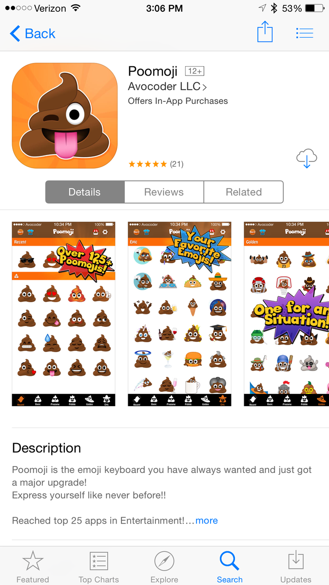 Poomojiapp's tweet photo. Poomoji is available on iOS and Android! http://t.co/Ah7ZdO1L8o