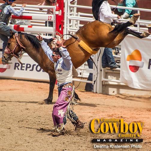CowboyCntryMag's tweet image. Congrats to Ty Taypotat of Regina, SK, winner of the @CS_Rodeo bareback on Day 4 #Stampede2015