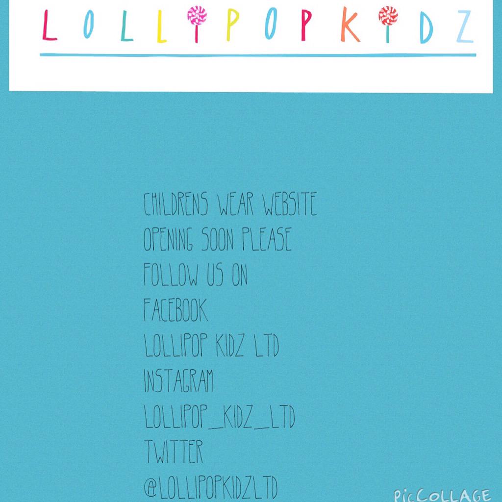 LollipopKidz1's tweet photo. Website launching soon, find us on Facebook and Instagram please retweet http://t.co/wzsjrBYHFO