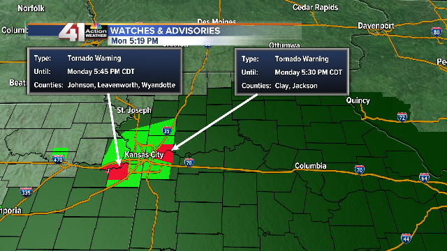 Tornado Warnings in the KC metro area now. We are on live. Go into your safe place. Flooding is likely!