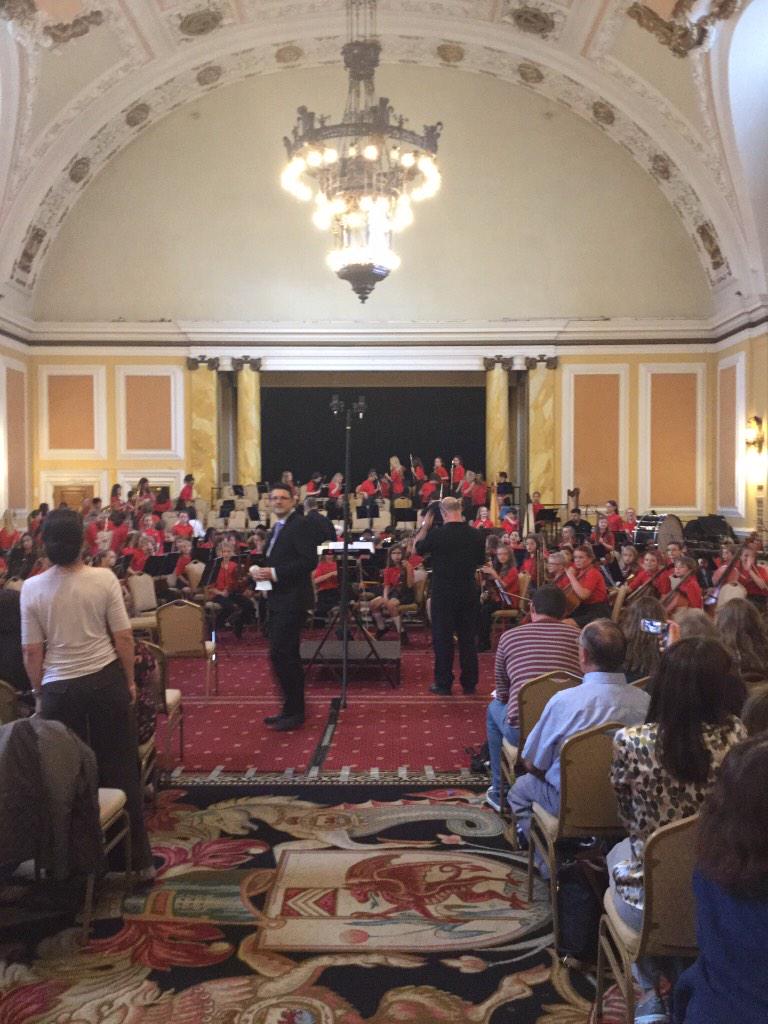 emmacmuso's tweet photo. CCVG foundation Orchestra resplendent at Cardiff's City Hall http://t.co/hP5z52QPj4