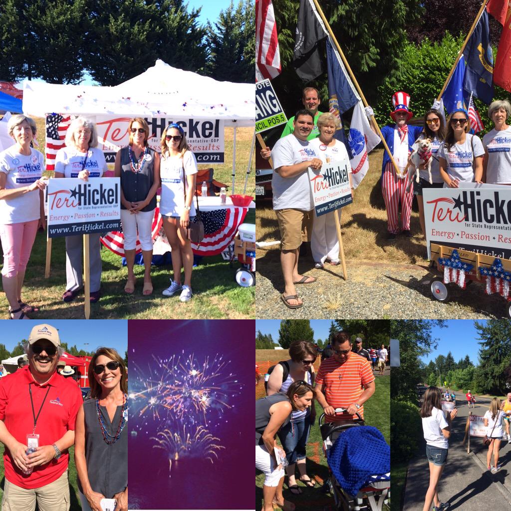 RepTeriHickel's tweet photo. Too much fun on #4thofJuly with our community celebrating our #Independence #WashingtonDoesItBetter #Hickel4StateRep http://t.co/X3smqgdxFN