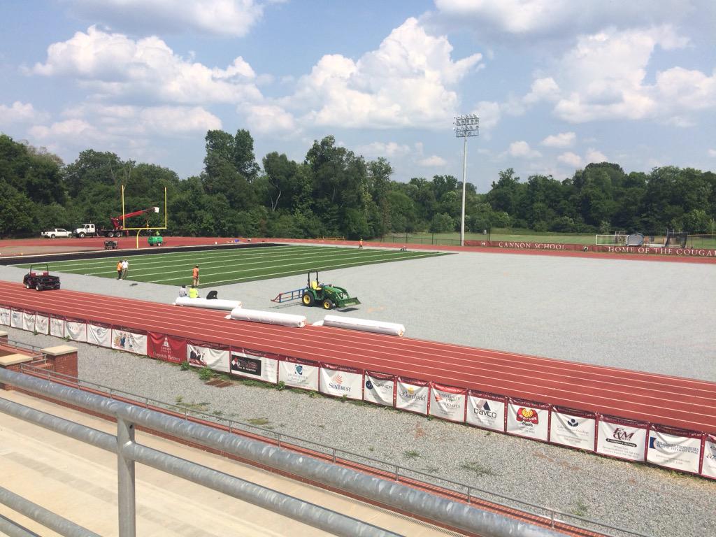 Laying out the <a href="/shawsportsturf/">Shaw Sports Turf</a> <a href="/CannonSchool/">Cannon School</a>. #Go Cougars