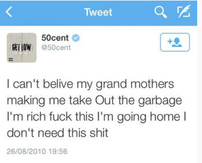 Lmaoooo \" happy birthday 50 cent, you still a savage for this message 