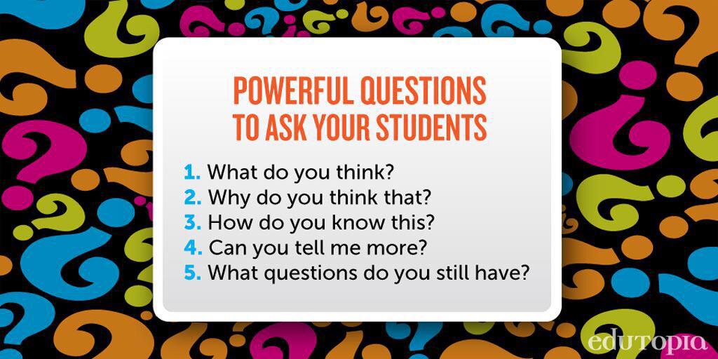 justintarte's tweet image. 5 powerful questions to ask your students to extend &amp;amp; deepen their thinking: #edchat via @edutopia