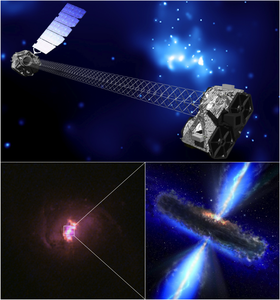 NASA's tweet photo. Supermassive black holes are usually hard to see, but our @NASANuSTAR satellite caught a few: http://t.co/OADP2IhjLj http://t.co/yNXjrmbdTb