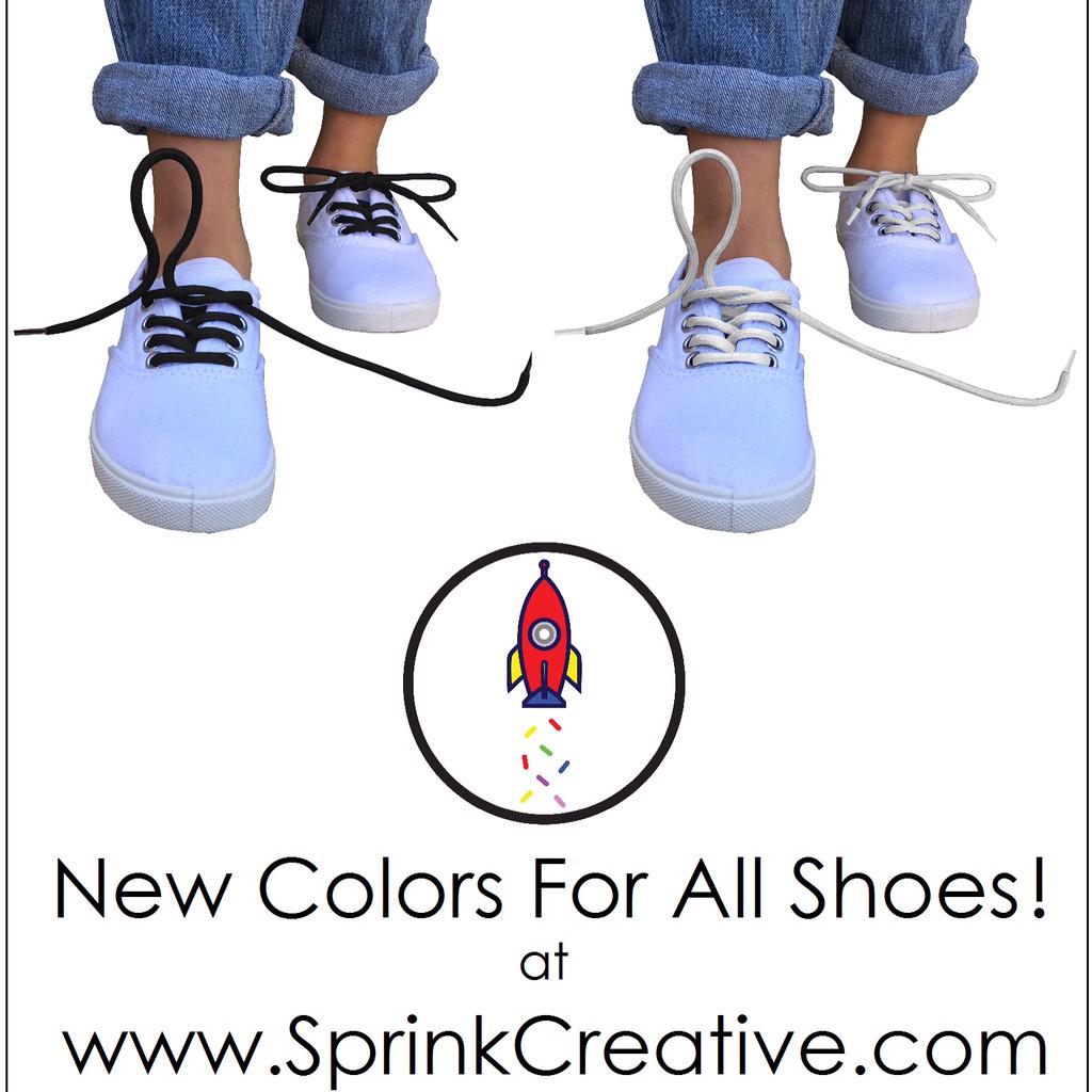 SprinkCreative's tweet photo. Get your new colors of Rocket Laces today at http://t.co/pT6Sk6nCgZ for an all new shoe tying experience! #TieShoes http://t.co/31JyXCQR7j