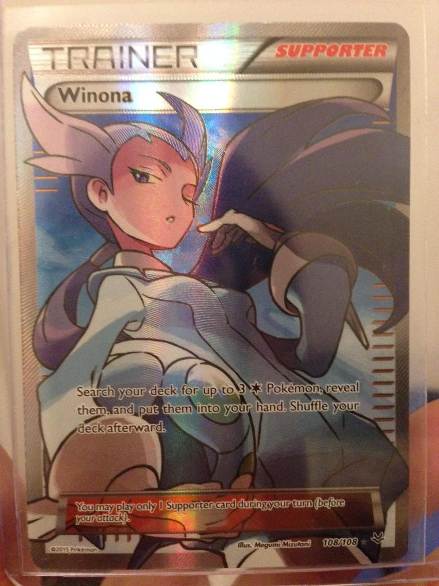 Stealthless's tweet photo. Oh yeah, Winona FA came as well. #DatWink #PokemonTCG http://t.co/TQKfrYHQ9y