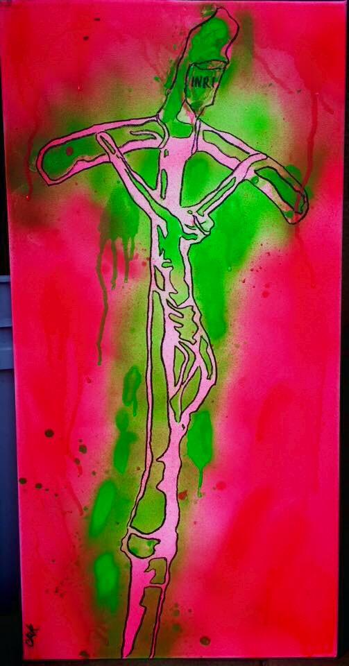 ArtistCatholic's tweet photo. JPII Cross painting 🎨 http://t.co/Kvq3PGdBsQ