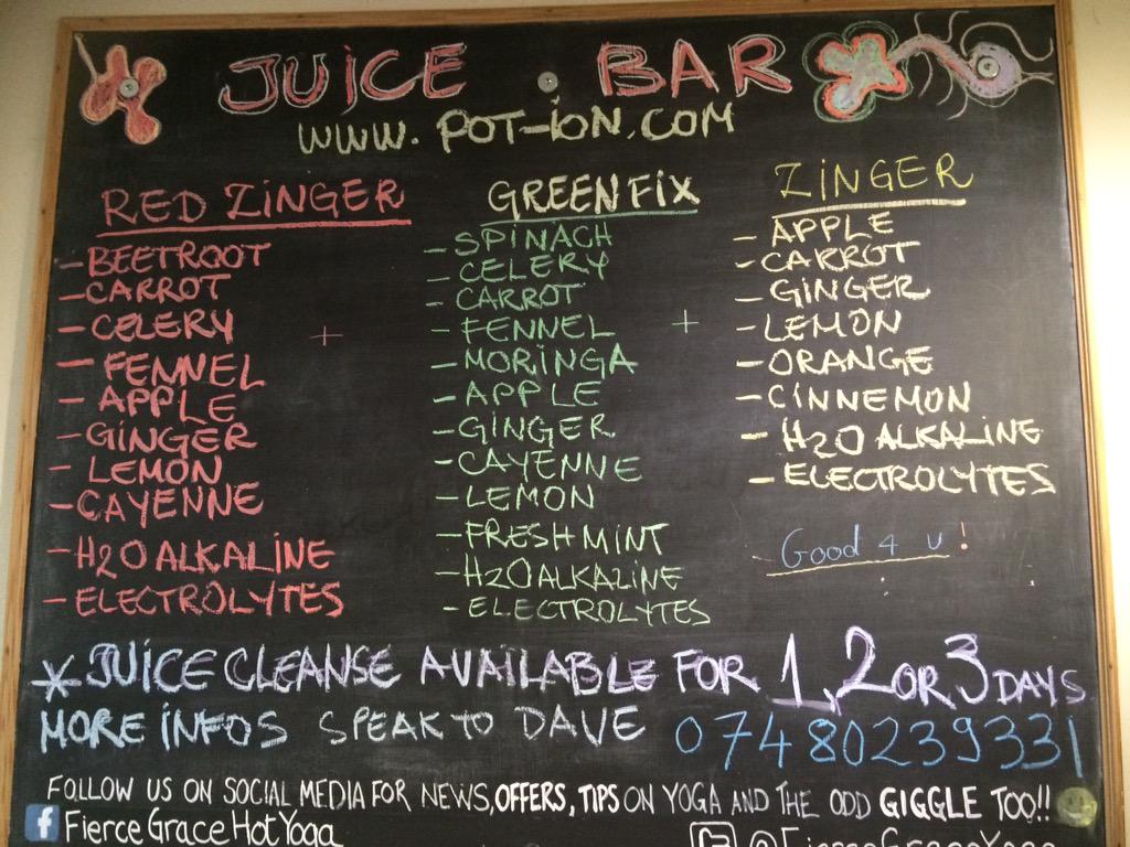 LoveQueensPark's tweet photo. Fantastic healthy juices & juice cleanses available from pot-ion @fiercegraceyoga #RedZinger #GreenFix #Zinger #Juice http://t.co/2NmbgobYNO