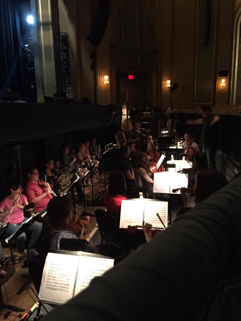 CvilleOpera's tweet photo. We are in @cvilleparamount w/ our orchestra &amp; singers! 4 days until Opening Night. #ALO2015 http://t.co/uQCaNDrGpW http://t.co/j6I2wehwjE