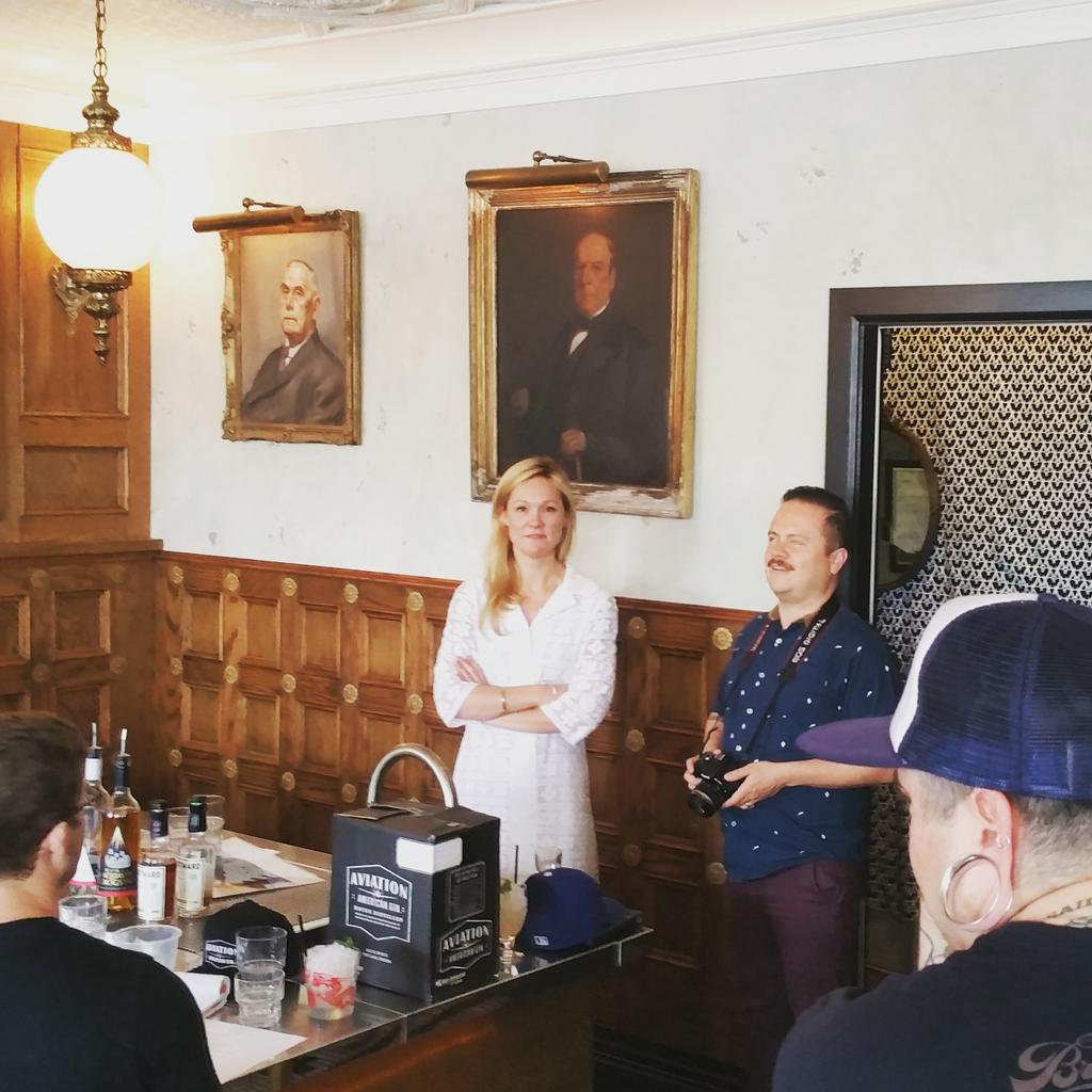 sdbestbartender's tweet photo. @USBGSD @AviationGin #usbgsd meeting at polite provisions with Brooke Arthur. #topshelfbartenders http://t.co/ezC0YbaA93
