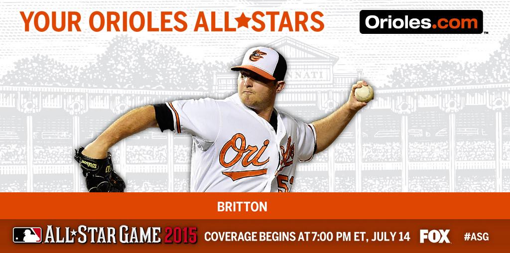 Congrats to Zach Britton <a href="/Zbritton/">Zack Britton</a> who was selected to the AL #ASG roster &amp; will represent the Orioles in Cincinnati!