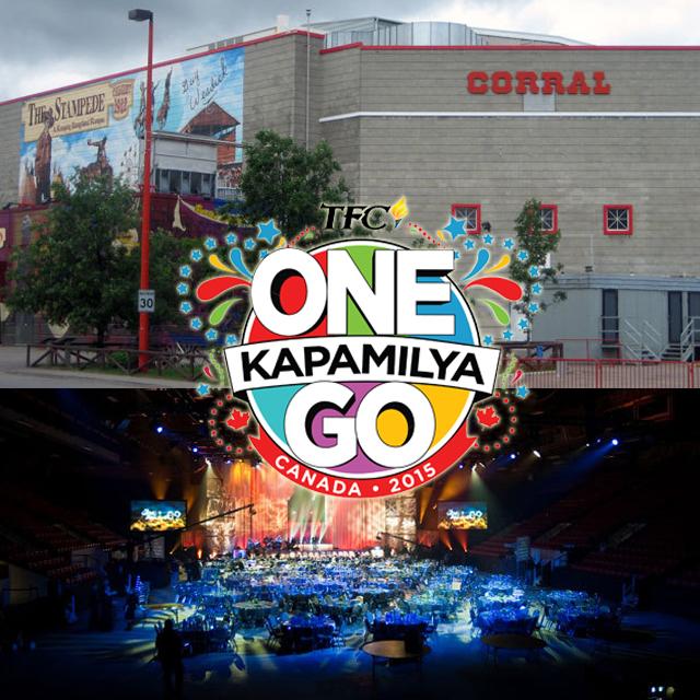 TFCLiveNA's tweet photo. #OneKapamilyaGo Calgary w/ #LizQuen, #Pokwang, #JedMadela & Final4 of YourFaceSoundsFamiliar happens at #CorralArena http://t.co/uhGhP8vB64