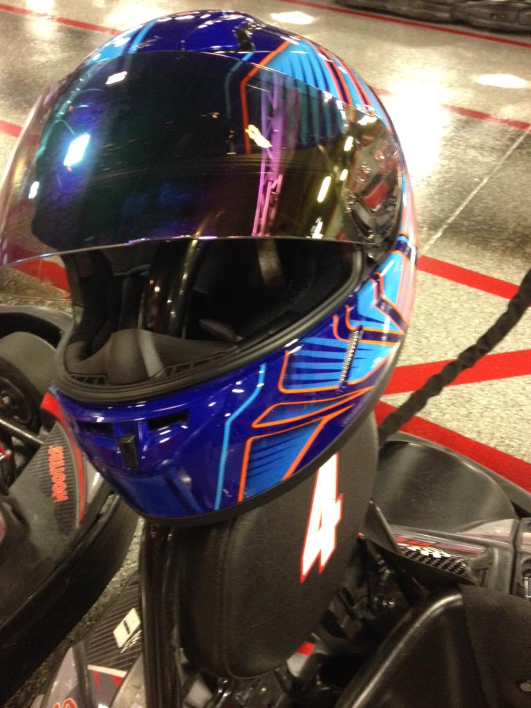 Chase822's tweet photo. Josh Gorman shoulda bout a Simpson, this things making me slow #HJCSLOW #Octaneraceway http://t.co/MSH33A6mwh