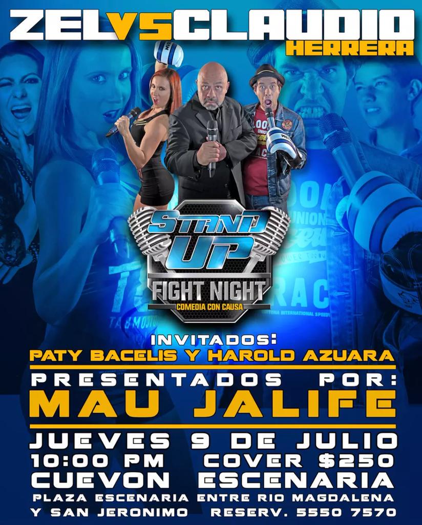 AlfredOyarzabal's tweet photo. Este jueves 9 Julio 10pm:
#StandUpFightNight
en @ElCuevonMX #ESCENARIA
IMPERDIBLES:
@Mariazelzel @maujalife @ElClayos http://t.co/ojzEvVZKJV