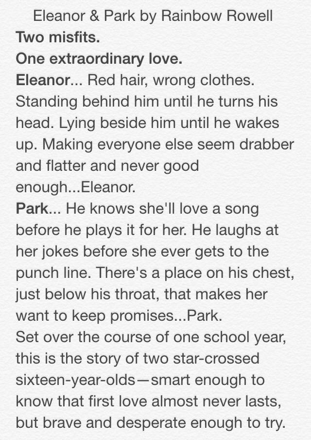 AshRecommends's tweet image. Eleanor &amp;amp; Park by Rainbow Rowell #ashrecommends