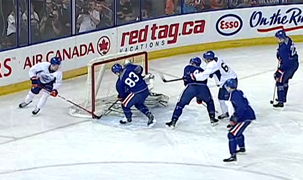 EdmontonOilers's tweet photo. First goal of the #BillyMooresCup belongs to @cmcdavid97 on this beauty wraparound | VIDEO > http://t.co/eVxHzpJ6b1 http://t.co/IQKWUkXCeF