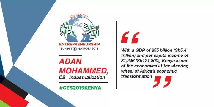 NikoDukani's tweet photo. Did you know that Kenya's GDP is $55Billion? This means we are on an upward economic trend. #KudosKenya #GES2015 http://t.co/tWK3JbMUUN