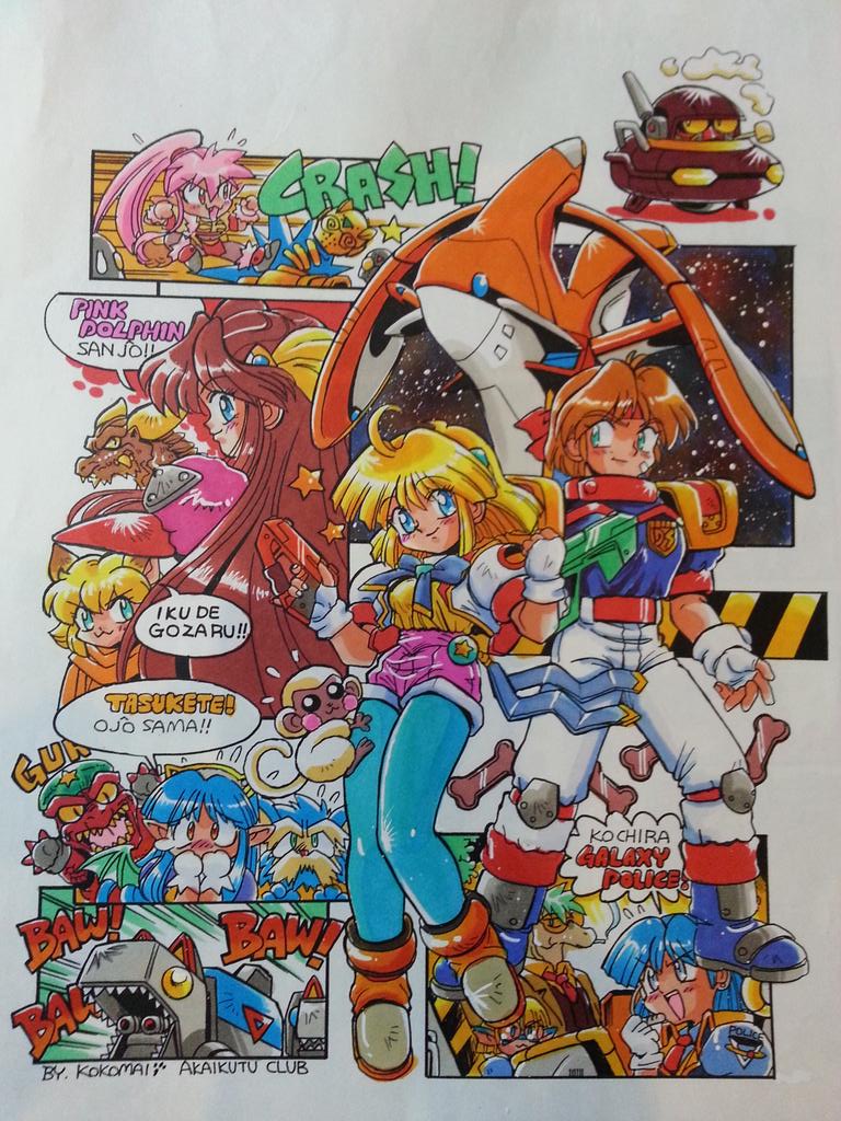 ステッカー　クライムクラッカーズ2 さっきのと一緒に『クライムクラッカーズ2』の公報用絵も出てきた