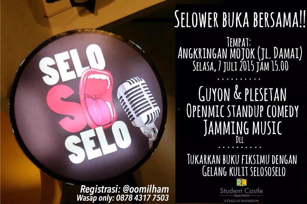 standupUAD's tweet photo. Yg mau ikut buber @selosoSeloID bs lgsg kontak @oomilham. Buruan ya. http://t.co/9GE0TZHhoS