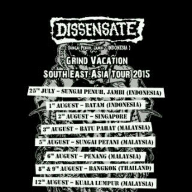 Sukses buat Grind Vacation south east asia tour 2015 nya abg2 DISSENSATE ..buat bangga kota kecil kita .. 😀😁