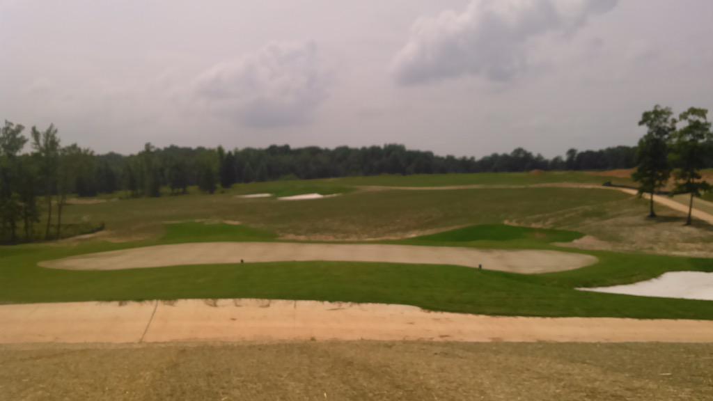Update on Hole #11...All fairway bunkers in and grass growing fast..