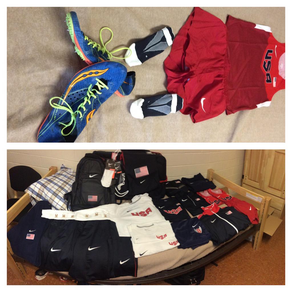 MasonCoppi's tweet photo. Excited to wear my new #TeamUSA gear @WYCCali2015 thanks to @usatf, @Gatorade, my parents, teammates, and Coaches http://t.co/cZWB8wImXk