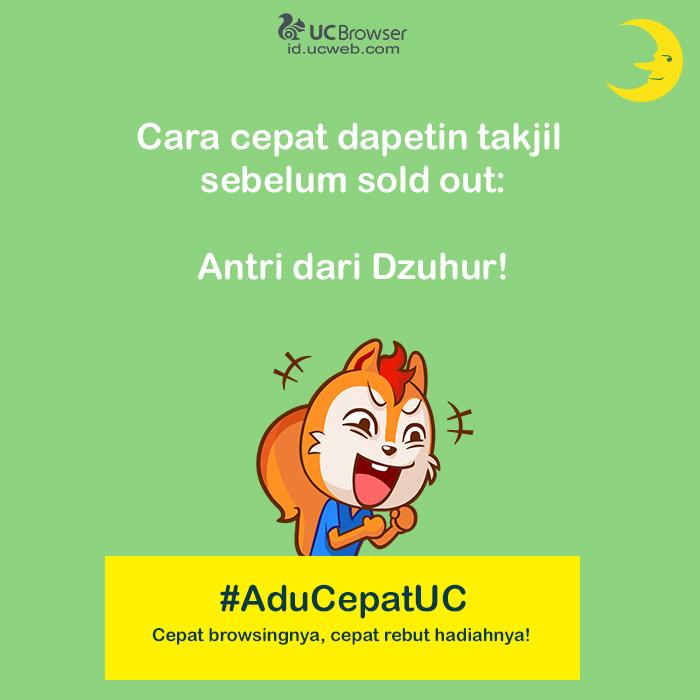 UCBrowserIndo's tweet photo. Tantangan terakhir! Gimana sih cara cepat kamu dapetin takjilan buat buka? #AduCepatUC http://t.co/WojL42Wmqf