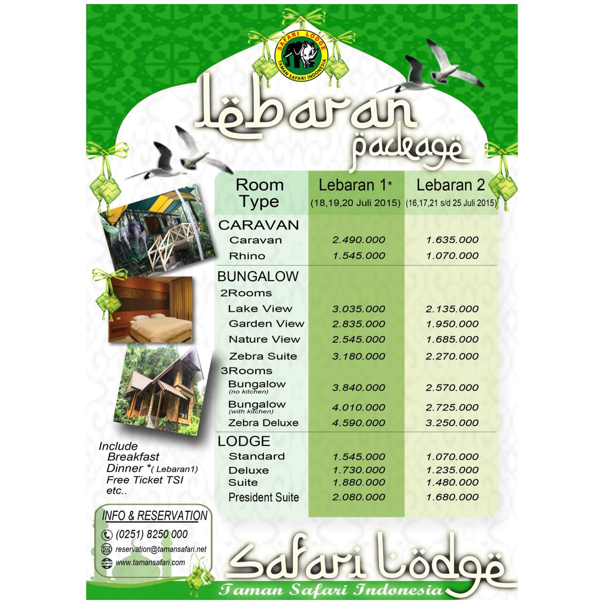 Taman Safari On Twitter Nah Ini Dia Roomrates Untuk