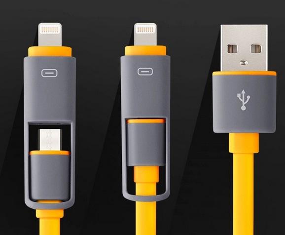 Mustcable's tweet image. USB 2 in 1 cable supported the latest IOS and Android