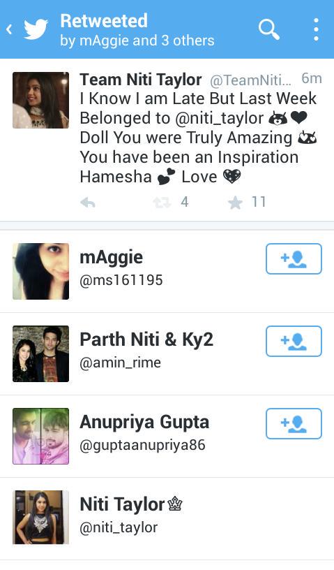 TeamNitiTaylor's tweet photo. Happiness is When She Retweets Our Tweet 🙌 @niti_taylor We Love You 😘❤ http://t.co/LtjpvJqToY