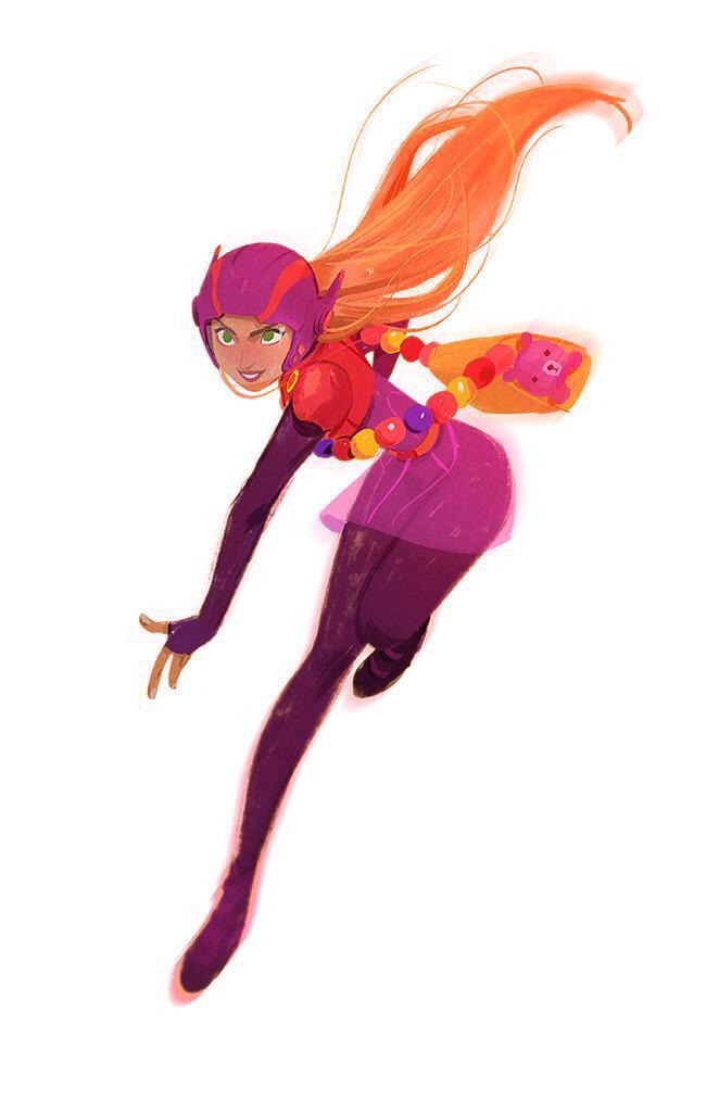 DisneysBigHero6's tweet photo. “@MingjueChen: A Honey Lemon warm up sketch!!! Realized I never drew her from the front lol." #HoneyLemon #BigHero6 http://t.co/aN6knDo3b1
