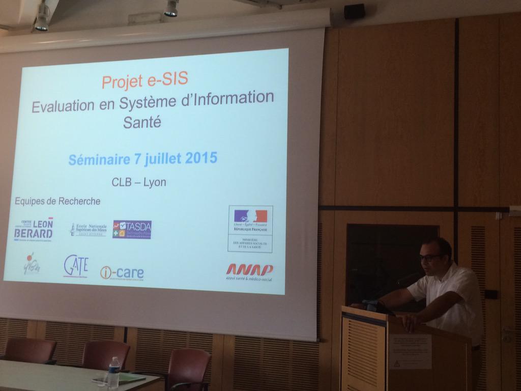 Lancement de la journée de partage sur le projet e-SIS #PREPS Évaluation en SI Santé av <a href="/CLCCLeonBerard/">Centre Leon Berard</a> <a href="/TASDA_Alpes/">TASDA</a>