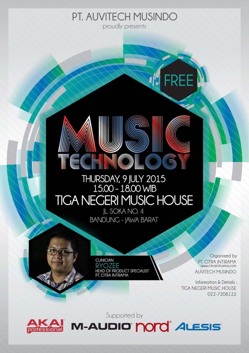 tiganegeri's tweet photo. "Music Technology By AUVITECH” Kamis 9 July 2015, 15.00 - 18.00, At Tiga Negeri Music House ( BDG ) Mari Ngabuburit! http://t.co/eYOdxgoGuC