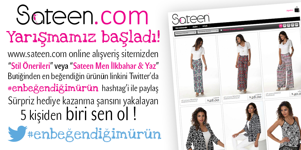 sateencom's tweet photo. Twitter yarışmamız başladı ! #enbeğendiğimürün #sateencom #DuymakİstediğimSöz #KlasikBabaSözü #BeniMutluEdicekSey http://t.co/tmNrVd9PsT