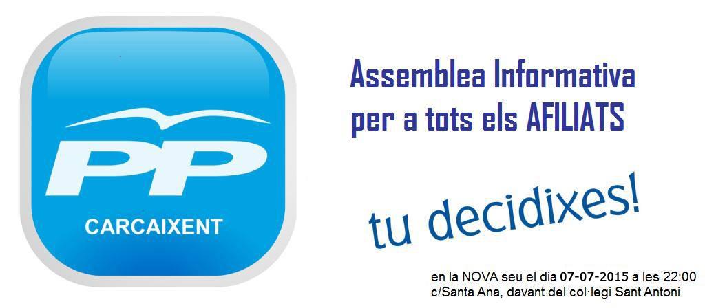 PP_Carcaixent's tweet photo. Vos esperem a tots i totes #Carcaixent http://t.co/aJCd3yM143