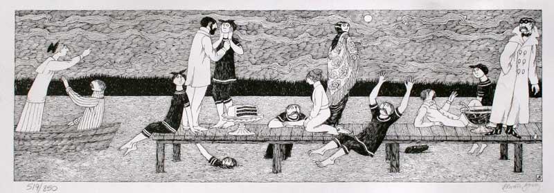 'Summer Joy' by Edward Gorey (from: http://t.co/ouPVq8y8sF ) - 