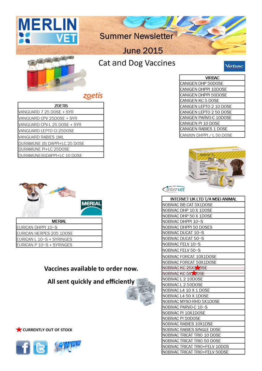 Summer Newsletter - vaccines available