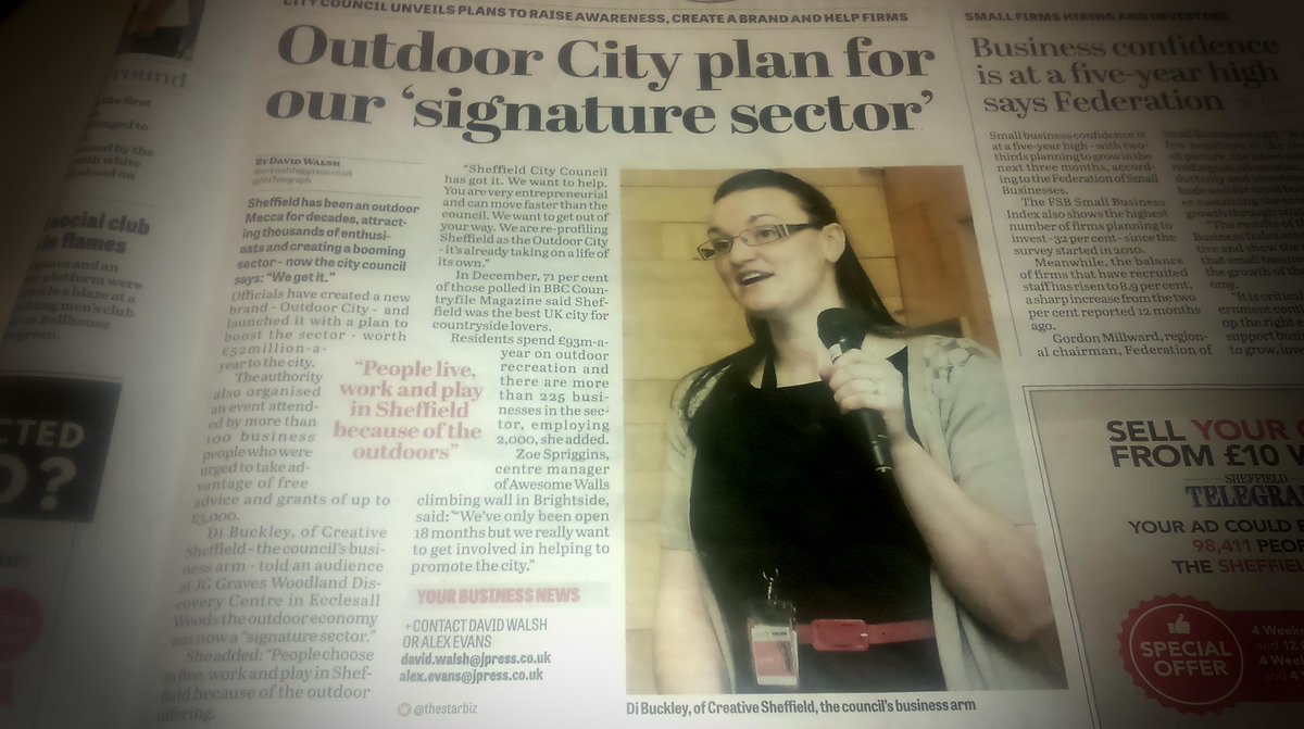 PKNSheff's tweet photo. "Great to see this article on @SheffBusiness #TheOutdoorCity plan in @shftelegraph http://t.co/eIOS2uKmd0 " @tdc_av #PKAV #PKFamily