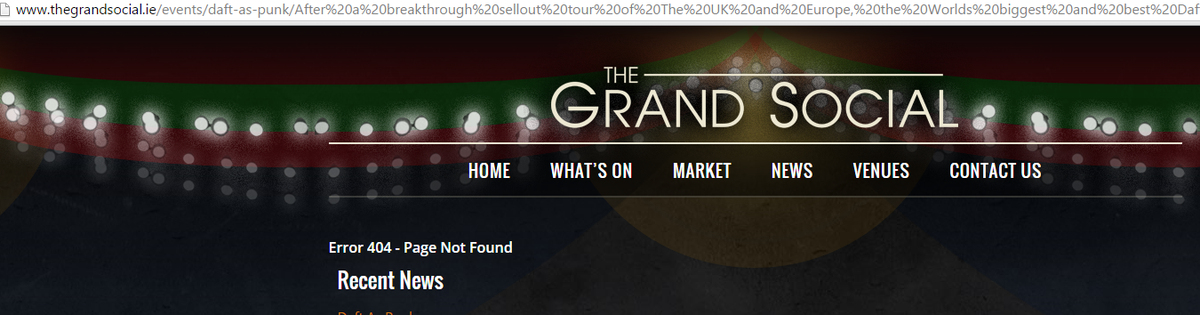 iamconorc's tweet photo. @TGSDublin hey guys, any tickets left for Daft as punk? was trying through your website but I'm getting a 404 http://t.co/gzXCRbnEFJ