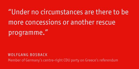 Ya estamos de acuerdo en algo. Alemania tambien esta a favor del "no". Esperemos que se imponga el sentido común.