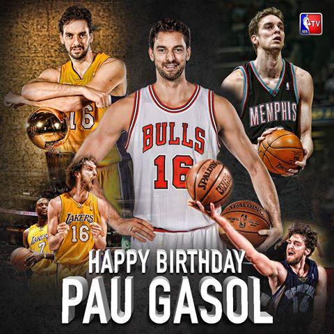 Join us in wishing Happy Birthday to Pau Gasol! The Bulls All-Star turns 35 today. 