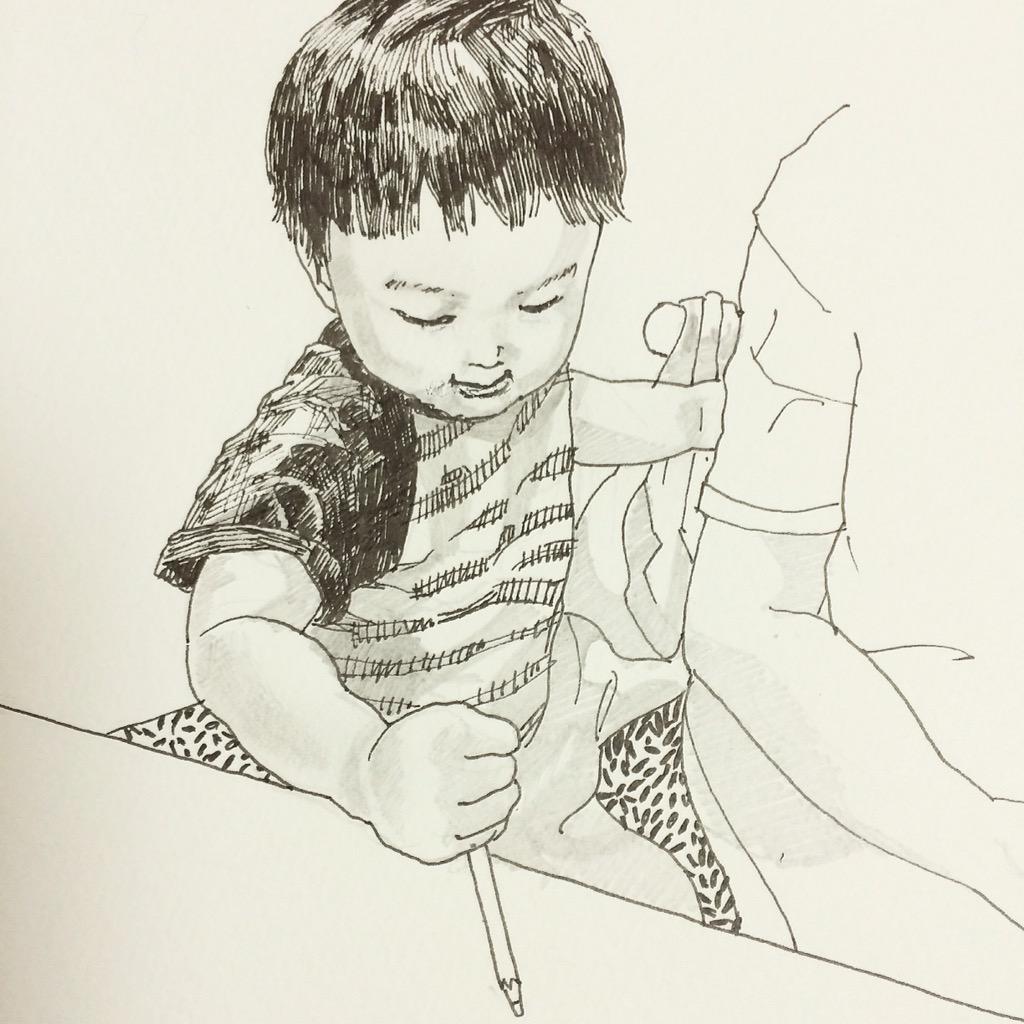 長男(お絵描き) 