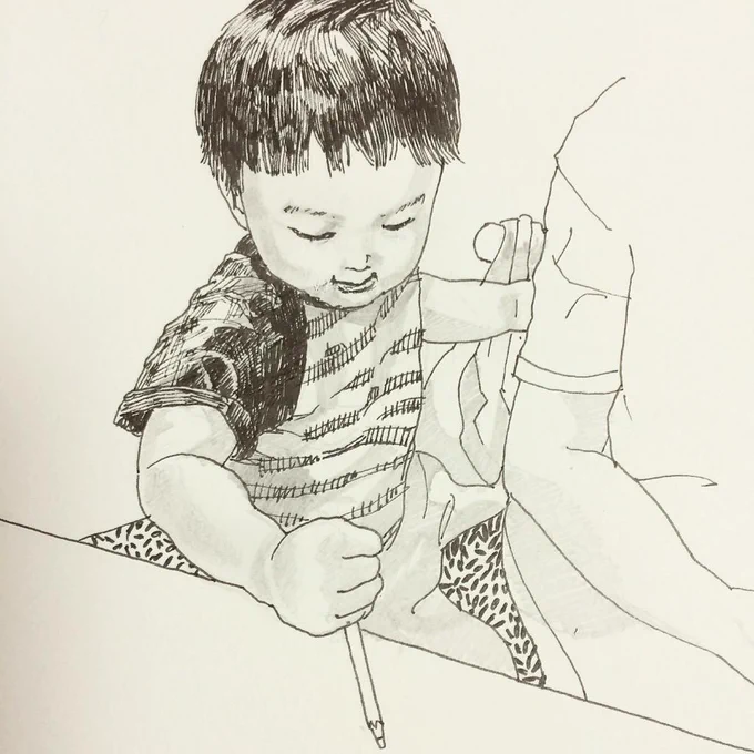長男(お絵描き) 