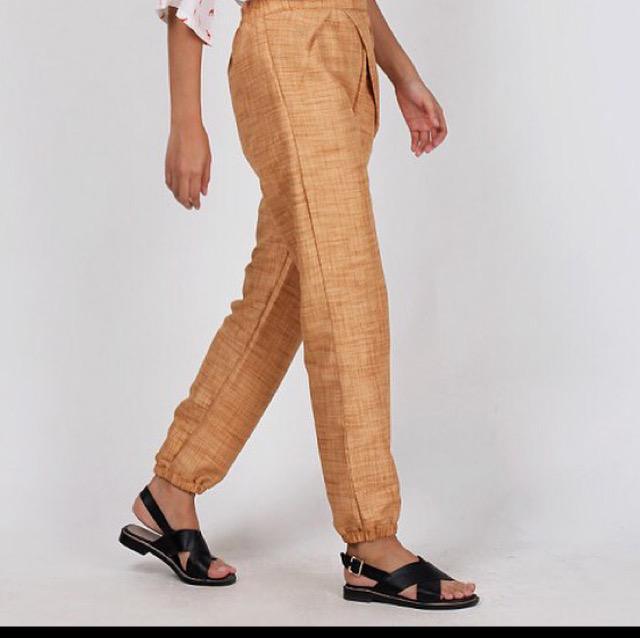 NEW FLAVOR!! reddish brown jogger wrapped pants IDR 155K