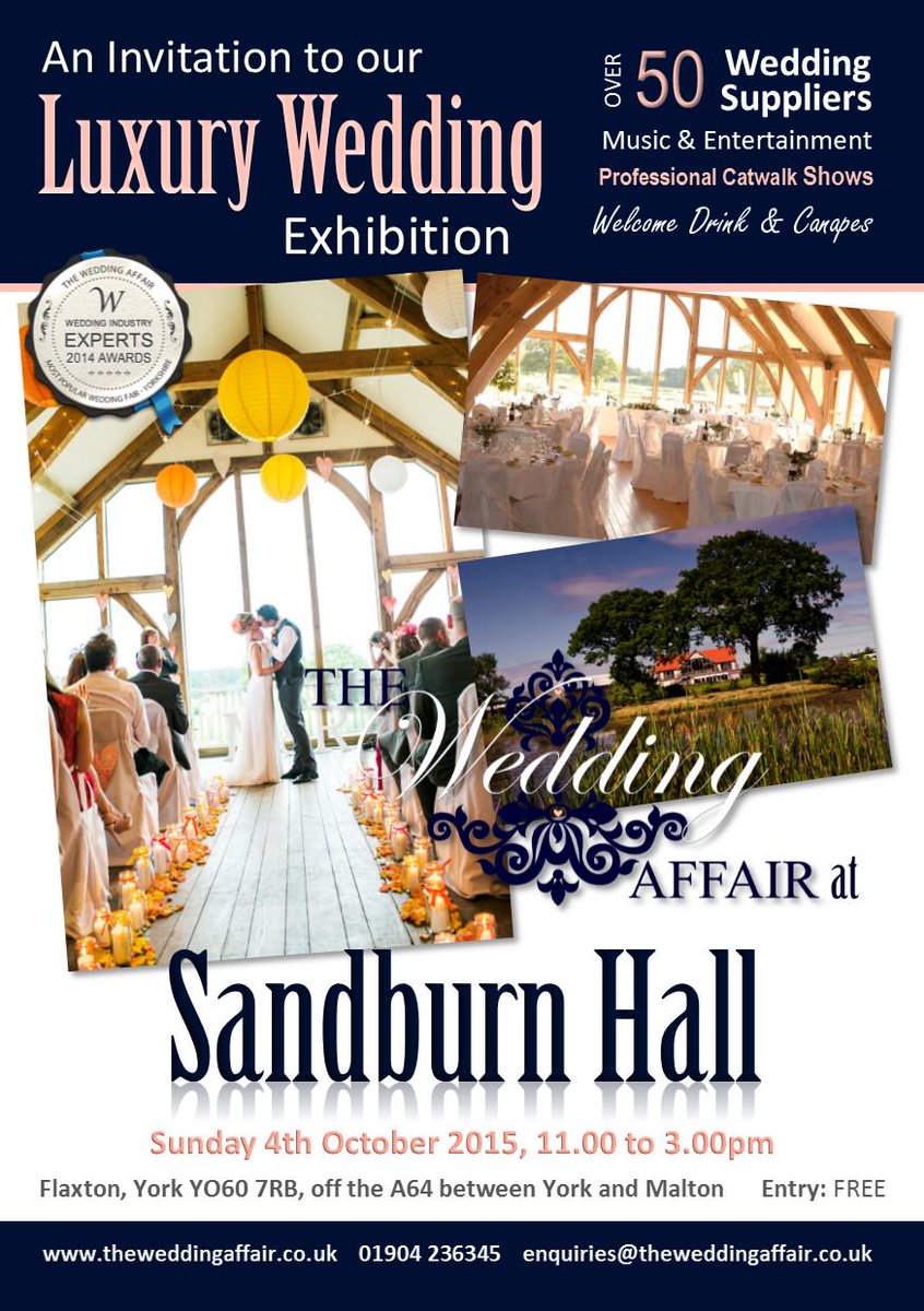 Good morning... who's coming to our #WeddingFair on 4th Oct with <a href="/weddingaffair/">The Wedding Affair</a>? FREE Tickets bitly.com/1GsCWQz