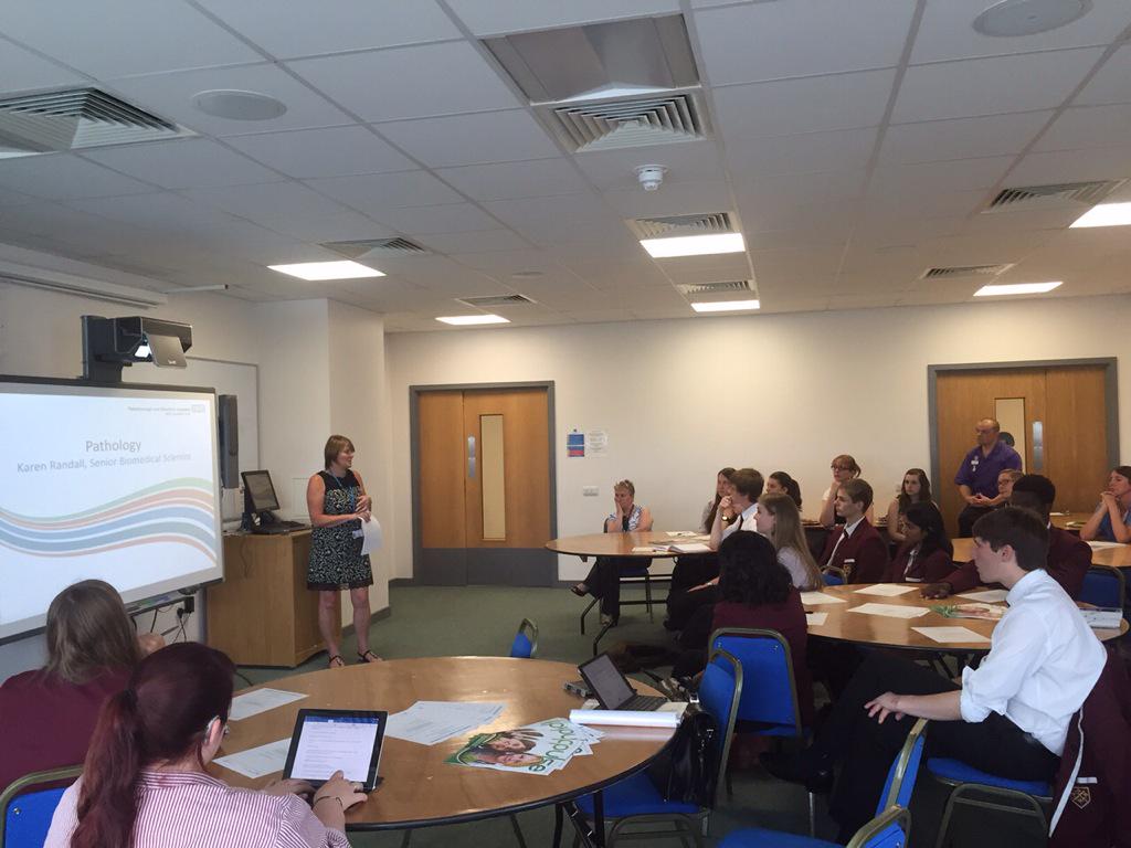 Students from Kings School hearing from Karen Randall, Senior Biomedical Scientist <a href="/psh_nhstrust/">Jean graf</a> <a href="/KSP_News/">The King's School</a>